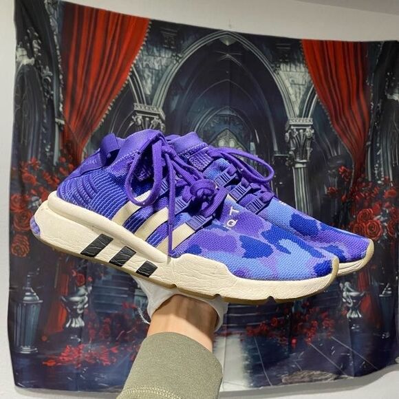 Adidas EQT Support ADV Mid Purple Camofloauge Size 10 - Athletic Sneaker - Picture 1 of 6